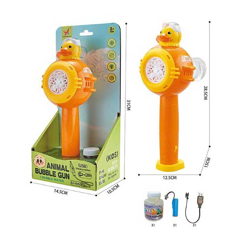 Установка з мильними бульбашками XH 129 (48/2) підсвічування, автоматичний принцип, акумулятор 3.7V, пляшечка з мильним розчином, в коробці