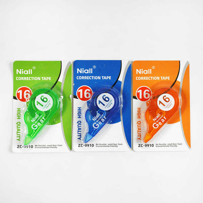 Корекційна стрічка С 60678/ZC-9910 (1728) ЦІНА ЗА 1 ШТУКУ, 3 кольори, довжина - 16 м, ширина стрічки - 5 мм, на листі