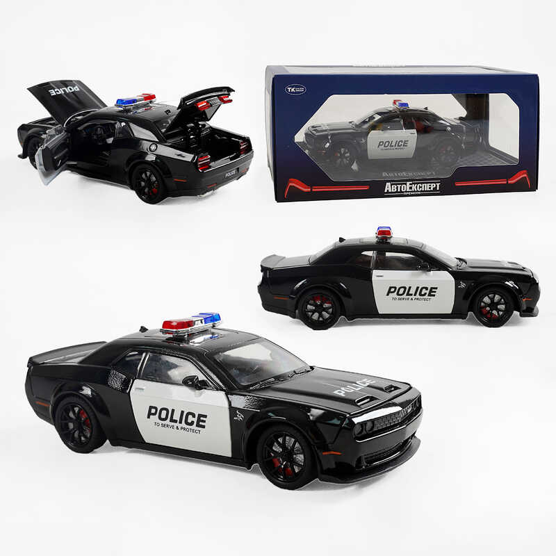 Машинка GT - 98350 (24) "Авто Експерт", поліцейська машина, металопластик, 1:24, звук, світло, інерція, відкриваються двері, у коробці
