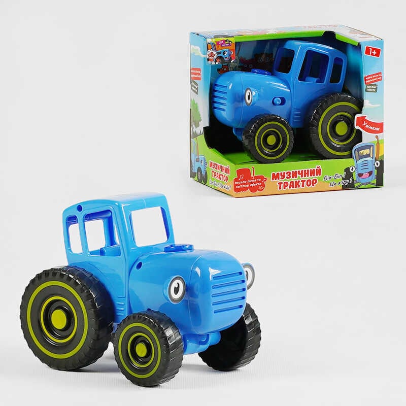 Музичний трактор TK 11203 (60/2) "TK Group", ОЗВУЧУВАННЯ УКРАЇНСЬКОЮ МОВОЮ, звук, підсвічування, дитяча пісня, каталка, в коробці