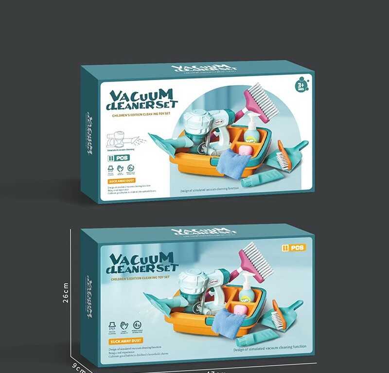 Набір для прибирання 688-7 (24) пилосос на батарейках, мило, щітка, пляшечки для миючих засобів, в коробці