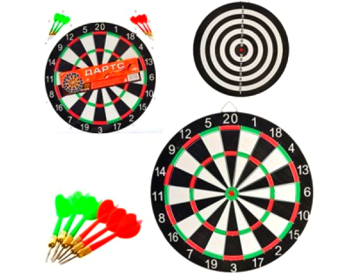 Дартс  17" (вел.) , 1701 , двосторонній , з металевою сіткою, розмір 12", в слюді