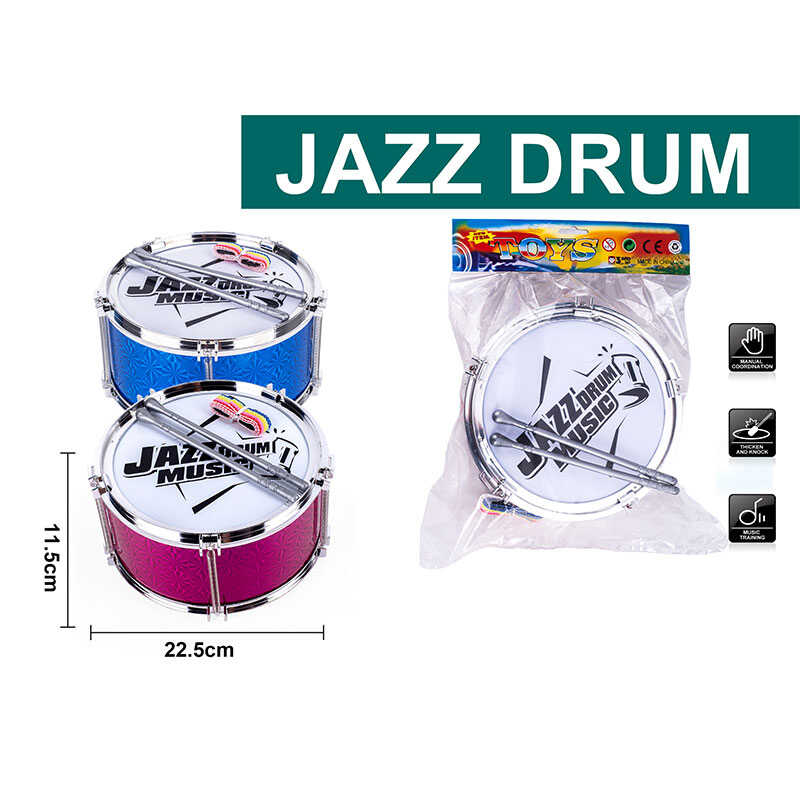 Барабан 1366 (48/2) 2 види, барабанні палички, стрічка, в пакеті, ВИДАЄТЬСЯ МІКС ВИДІВ