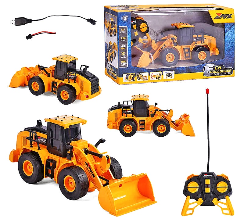 Екскаватор на радіокеруванні Z 6810 A , акумулятор 3.7 V, пульт 40 MHz, підсвічування, рухливі елементи, дріт для підзарядки, в коробці