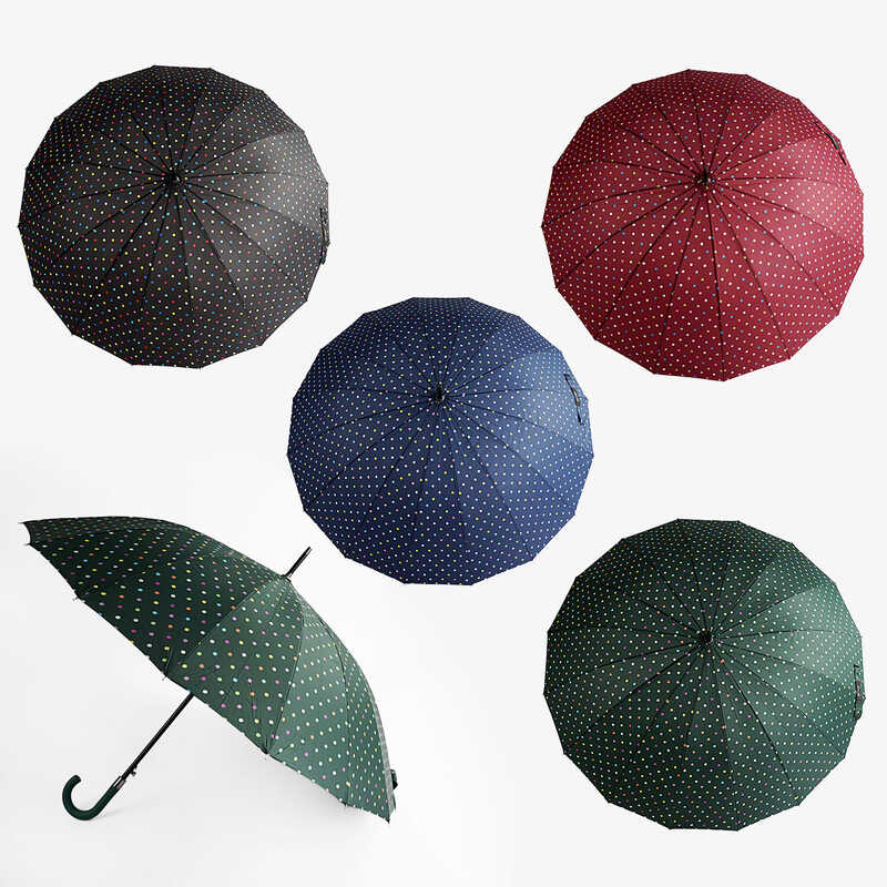 Парасолька C 68638 (48) напівавтомат, d = 115 см, довжина 93 см, 16 спиць, в пакеті, ВИДАЄТЬСЯ МІКС ВИДІВ