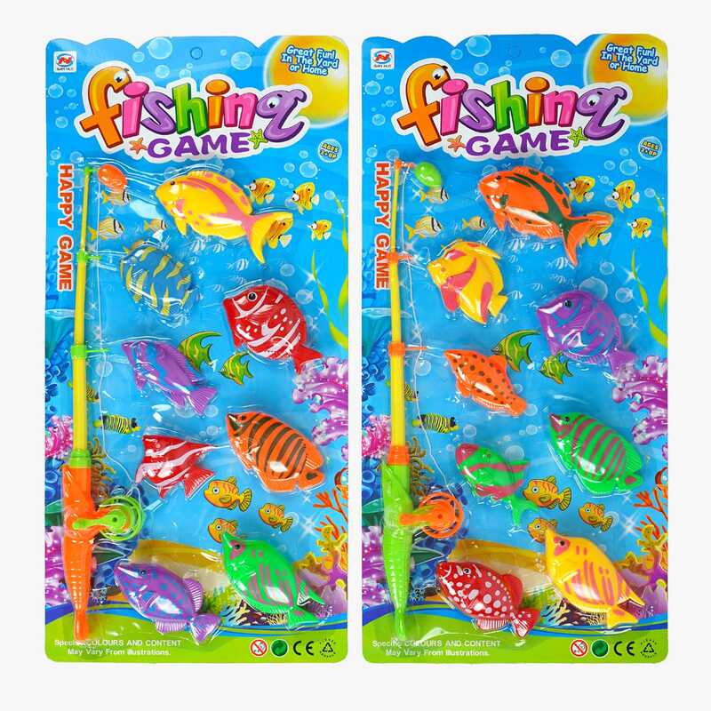 Риболовля 329 A 70 (96/2) 2 види, магнітна, 8 рибок, 1 вудка, на листі