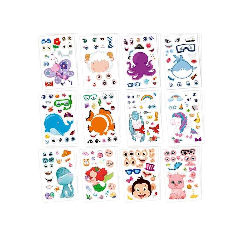 Наліпки LY 63053 (150) 36 сторінок, 12 тварин, в пакеті