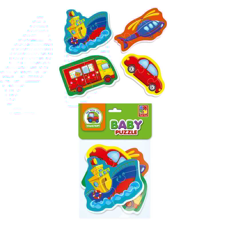 гр Пазли бейбі "Транспорт" VT 1106-96 (50) укр., "Vladi Toys", у пакеті