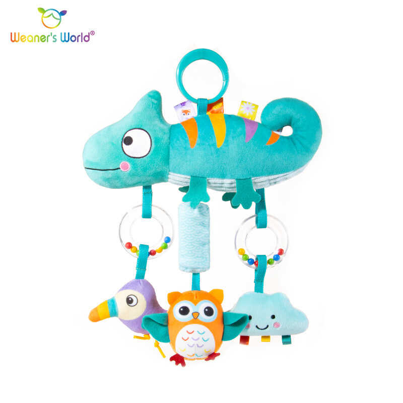 Брязкальце C 75371 (60) "Хамелеон", пискавка, мелодія вітру, кільце для підвішування, в пакеті