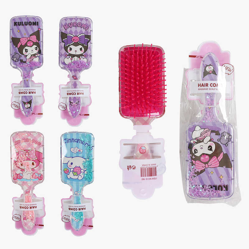 Щітка для волосся C 73124 (360) 4 види, герой, прозорий корпус, в пакеті, ВИДАЄТЬСЯ ТІЛЬКИ МІКС ВИДІВ