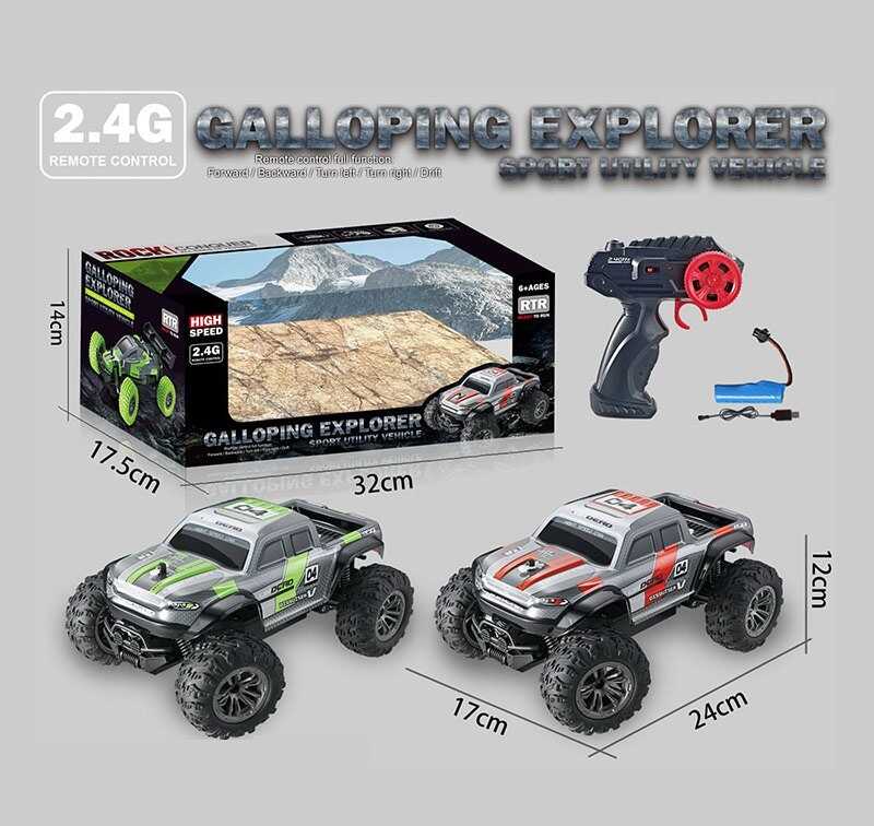 Джип на радіокеруванні 9040-6 F (24/2) 2 кольори, 2,4 GHz, акумулятор 3,7 V, гумові колеса, в коробці