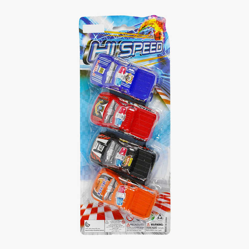 Набір машин 438-4 X (240/2) "Поліційна  команда", 4 шт у наборі, на листі