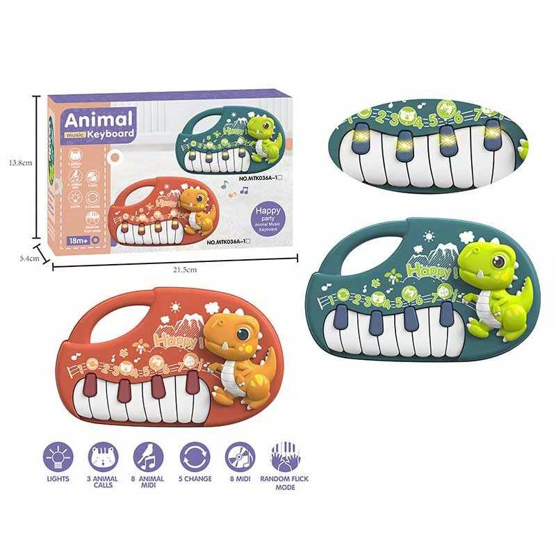 Піаніно MTK 036 A-1 (144/2) 2 кольори, на батарейках, звуки тварин, підсвічування, режими, звук, в коробці