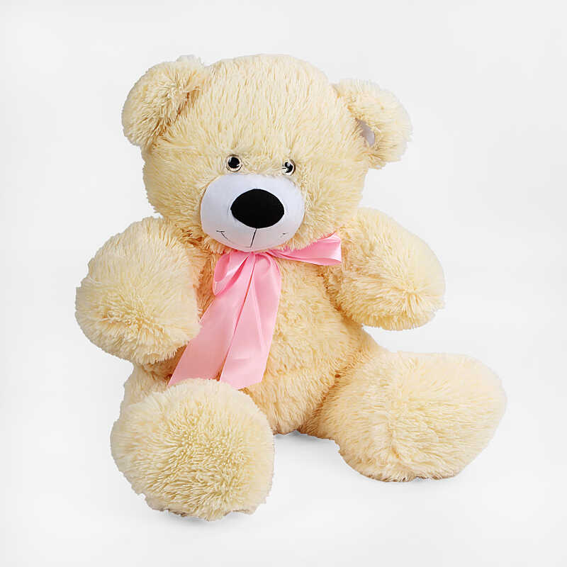 гр М`яка іграшка "Ведмедик" колір персиковий В65495  висота 1 м (1) в пакеті