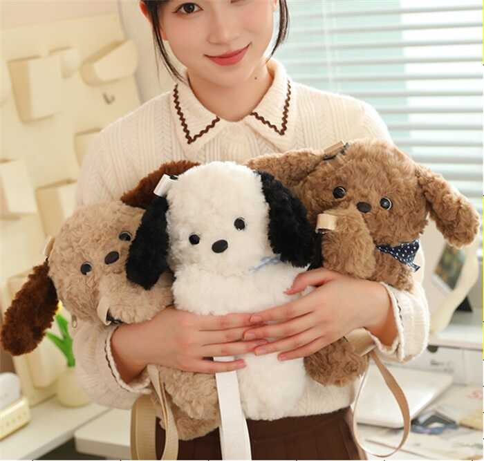 М`який рюкзак M 18549 (180) 3 види, “Песик”, 2 ремінці, 1 відділення, в пакеті, ВИДАЄТЬСЯ ТІЛЬКИ МІКС ВИДІВ