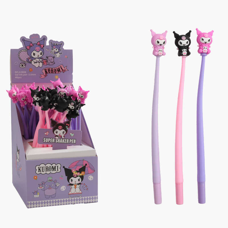 Ручка C 72655 (36) ЦІНА ЗА 48 ШТУК В БЛОЦІ, гелева, синя паста, герой, прикраса, в коробці