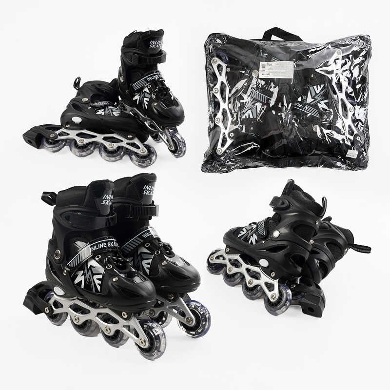 Ролики 30627-М /розмір 34-38/ колір – ЧОРНИЙ