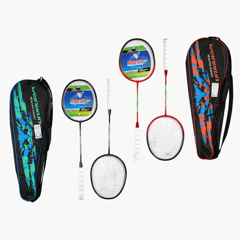 Бадмінтон C 70213 (30) "TK Sport", 2 кольори, 2 ракетки, металевий каркас, в чохлі