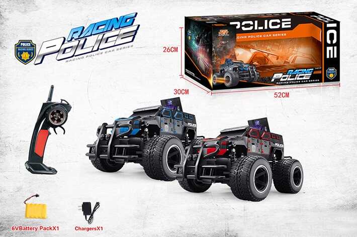 Джип на радіокеруванні 666-630 QMA (8) 2 кольори, “Поліція”, гумові шини, акум. 7.4V, пульт 2.4G, USB-кабель, амортизація, автоматично відчиняються двері, в коробці