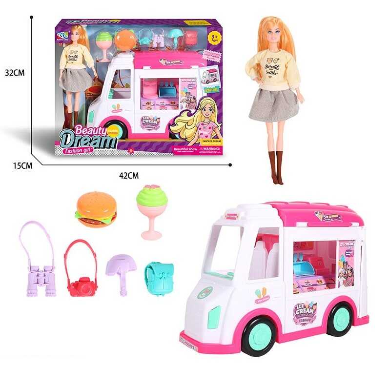 Лялька з машинкою K 054 (18) в коробці