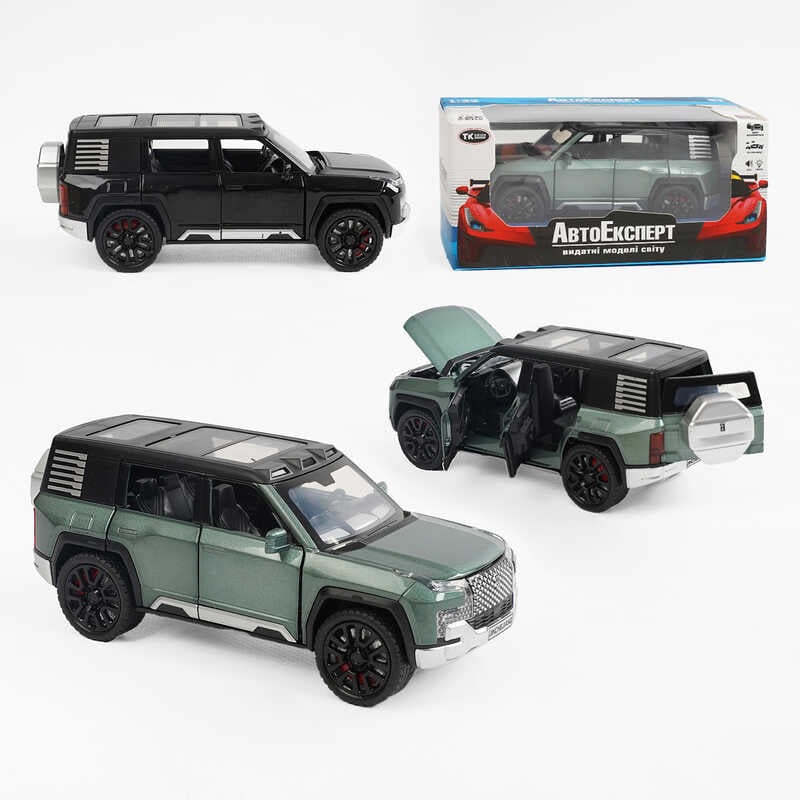 Джип 16744 (48/2) "Авто Експерт" 2 види, металопластик, 1:32, звук, світло, інерція, відкриваються двері, в коробці