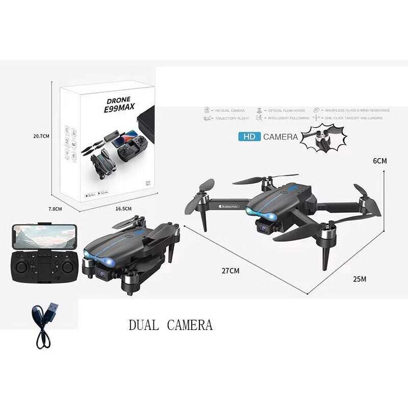 Квадрокоптер на радіокеруванні E 99 MAX ШТРИХ=80564 (36) в коробці