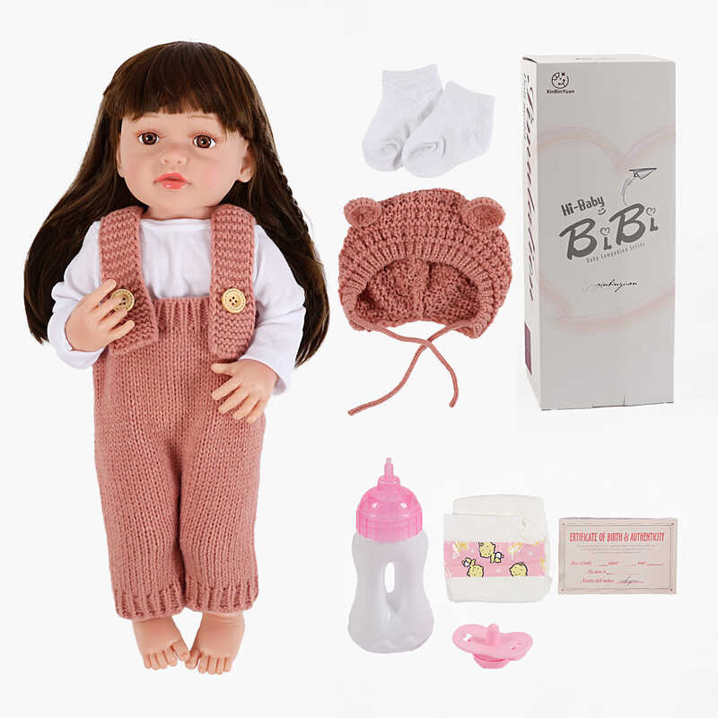 Лялька XBY 5514 (12) висота 52 см, гумова, пляшечка, памперс, соска, в коробці