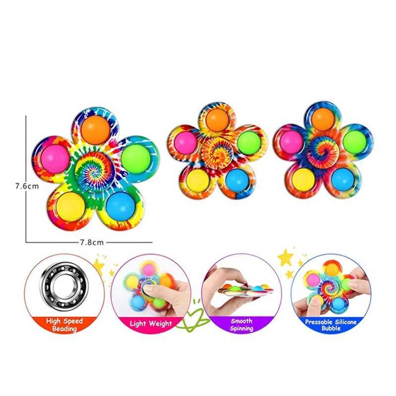 Спінер 2021-100 A (1000) 7,8*7,6 см, поп-іт, в пакеті, ВИДАЄТЬСЯ ТІЛЬКИ МІКС ВИДІВ