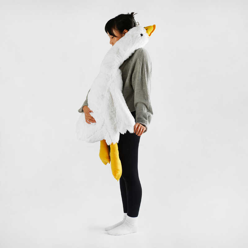 гр М`яка іграшка "Гусак-обіймак" 31933 (20) розмір 1,3м, колір білий, наповнювач холофайбер