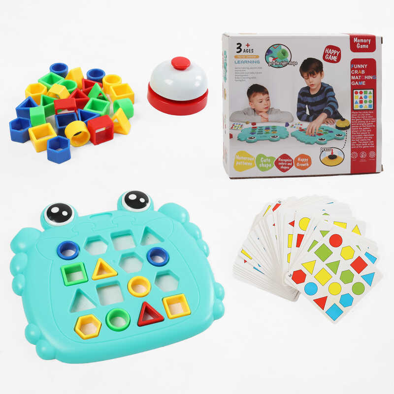 Логічна гра 368-13 (72)  картки, 2 основи, дзвінок, геометричні фігури, в коробці