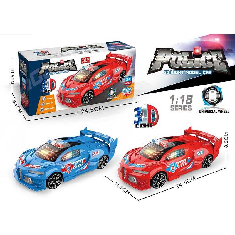 Машинка 12-3 (144/2) 2 види, звуки та мелодії, 3D-підсвічування, колеса вільного ходу, в коробці