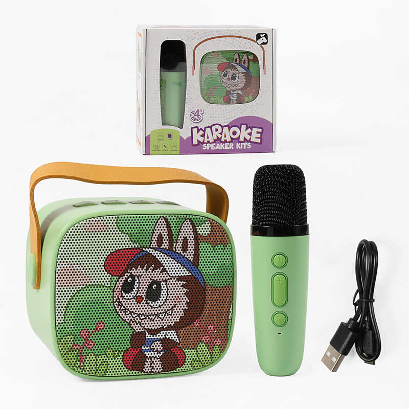 Караоке K 8 L (40) мікрофон, вбудований акумулятор, Bluetooth, слот для TF-Card, роз’єм type-С, AUX, зміна голосу, регулювання гучності, в коробці