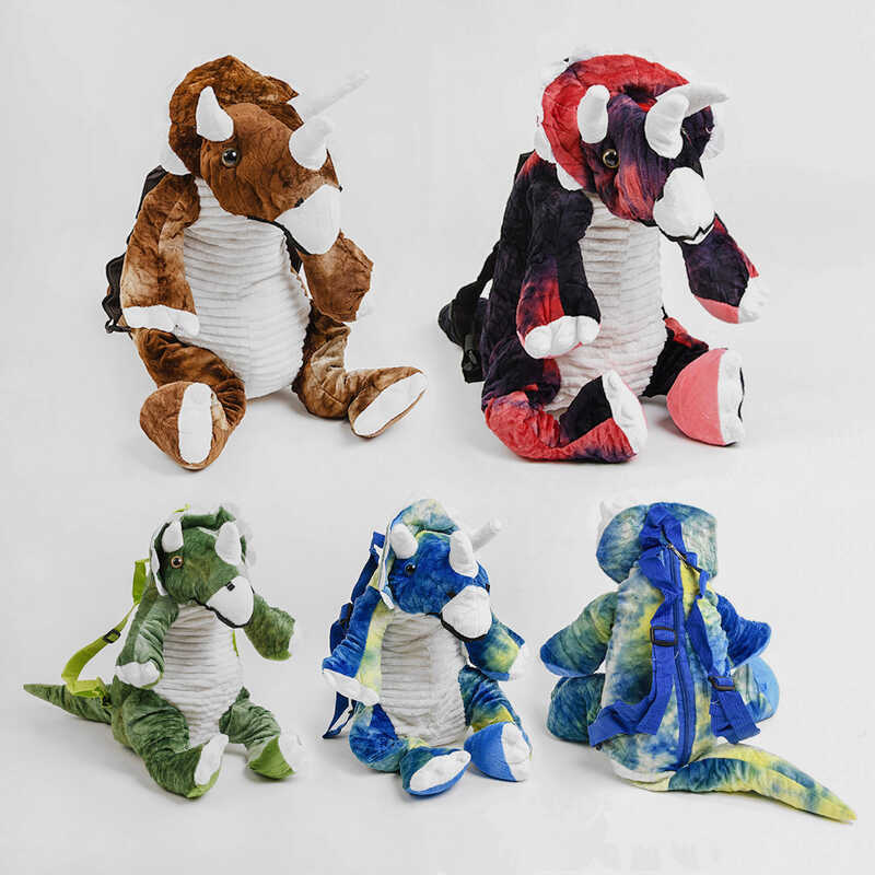 М'яка іграшка M 46986 (150) 4 види, рюкзак-сумка, 1 відділ, в пакеті