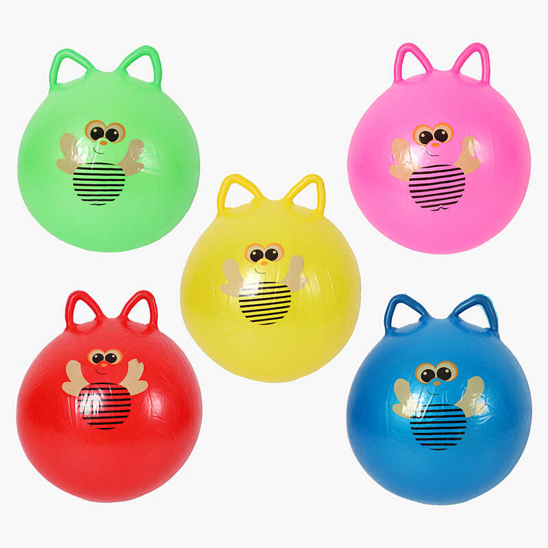 М`яч для фітнесу C 74521 (80) діаметр 27 см, висота з вушками - 35 см, у пакеті, ВИДАЄТЬСЯ МІКС