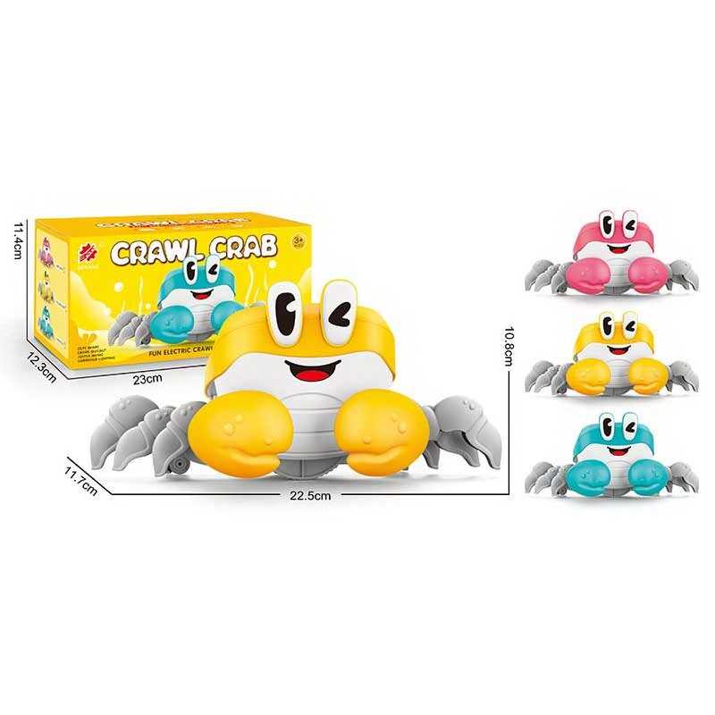 Краб S 003 A (72/2) 3 кольори, звук, підсвічування, 2 режими роботи, бігає у бік, в коробці, ВИДАЄТЬСЯ ТІЛЬКИ МІКС ВИДІВ