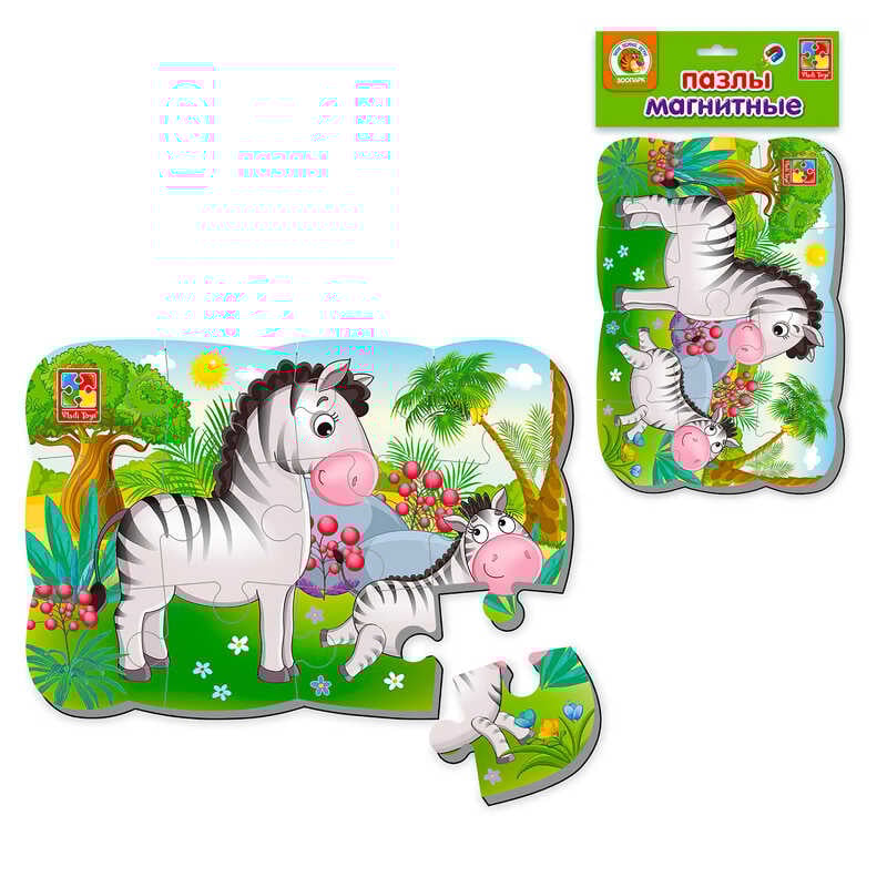 гр Пазли на магніті "Зебра" - VT 3205-56 (50) "Vladi Toys"