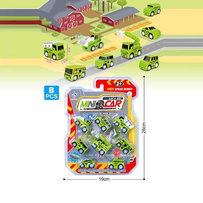 Набір машин 898 E-103 (128/2) інерція, 8 машинок, в слюді