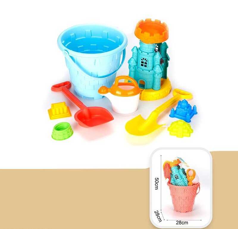 Пісочний набір JX 6865 (16) відро, млин, лійка, 4 формочки, в сітці