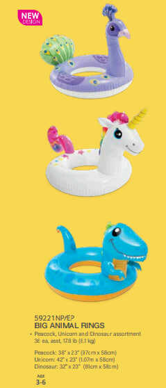 Intex Коло 59221 NP (36) 107х58 см, 3 види, ВИДАЄТЬСЯ МІКС