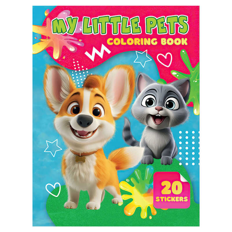 гр Розмальовка 20 наліпок А4: My Little Pets 9789655323160 (50) "Jumbi"