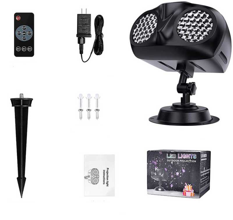 Проєктор C 67109 (18) “Сніжинки”, пульт, таймер, 2 кріплення, шурупи, в коробці