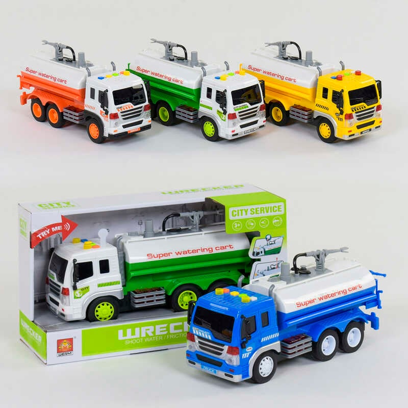 Спецтехніка з водяною помпою WY 331 A / WY 331 В / WY 331 С (24) 4 кольори, світло, звук, інерція, в коробці, ВИДАЄТЬСЯ ТІЛЬКИ МІКС ВИДІВ