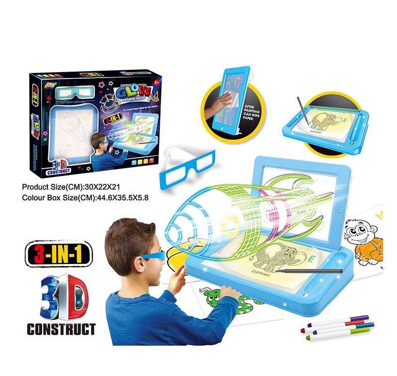 Дошка 3D проекційна YM 827 (24/2) світло, на батарейках, в коробці