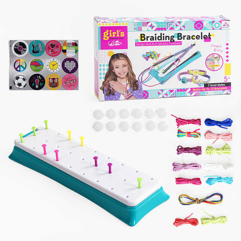 Набір для створення прикрас MBK 291 Y (54) станок, нитки, фурнітура, наліпки, інструкція, в коробці