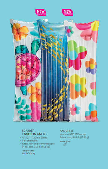 Intex Матрац 59720 NP (24) 3 кольори, розміром 183-69см