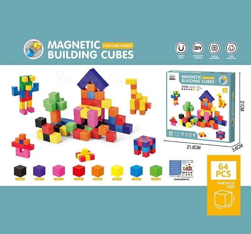 Магнітний конструктор 2532 (48/2) 64 деталі, в коробці