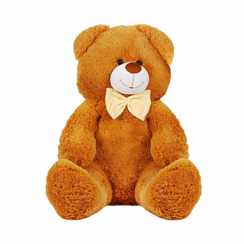 гр М`яка іграшка "Ведмедик" колір світло-коричневий В62811 висота 1,3 м (1) в пакеті