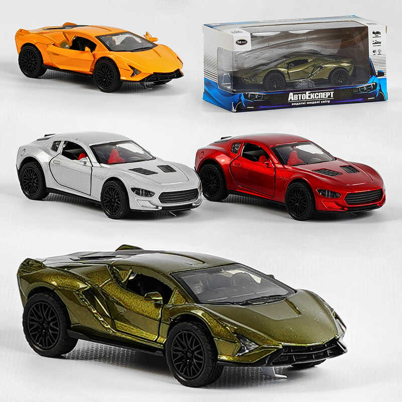 Машинка MG - 12551 (120/2) "Авто Експерт", 4 види, металопластик, 1:36, звук, світло, інерція, відчиняються двері, в коробці, ВИДАЄТЬСЯ МІКС ВИДІВ