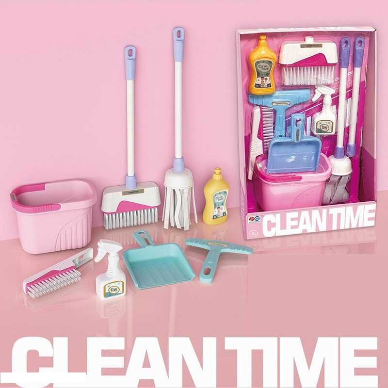 Набір для прибирання 137-6 (24) швабра, щітки, відро, совок, аксесуари для прибирання, в коробці