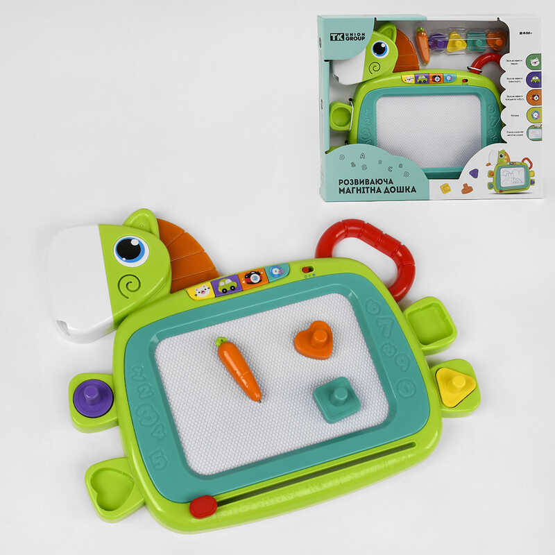 Дошка для малювання ТК 3131 (12/2) "TK Group", КОЛЬОРОВА, магнітна, світлові та звукові ефекти, зі штампами, в коробці